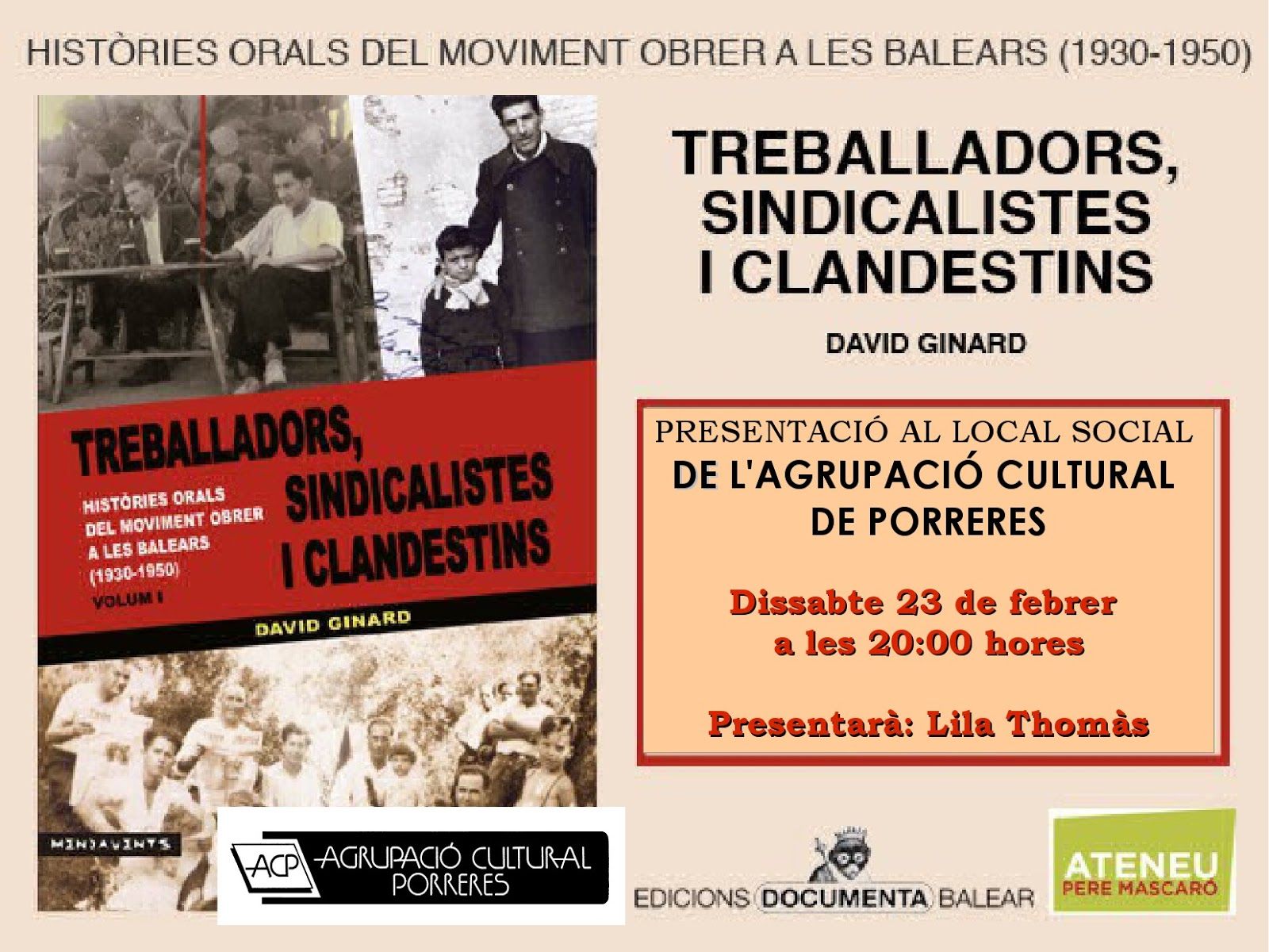 Presentació nou llibre David Ginard