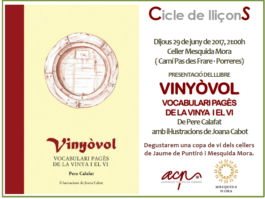 PRESENTACIÓ DEL LLIBRE: VINYÒVOL, VOCABULARI PAGÈS DE LA VINYA I EL VI