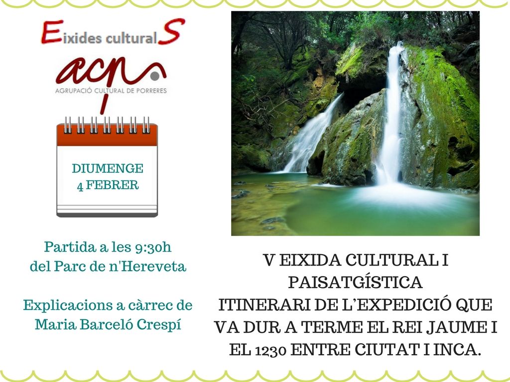 Itinerari de l’expedició que va dur a terme el rei Jaume I el 1230 entre Ciutat i Inca