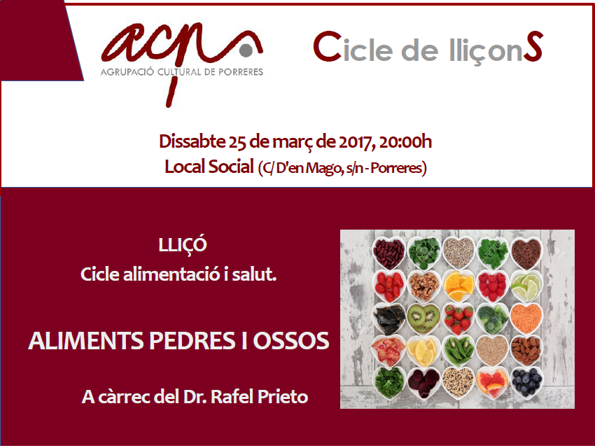 Cicle alimentació i salut. ALIMENTS, PEDRES I OSSOS