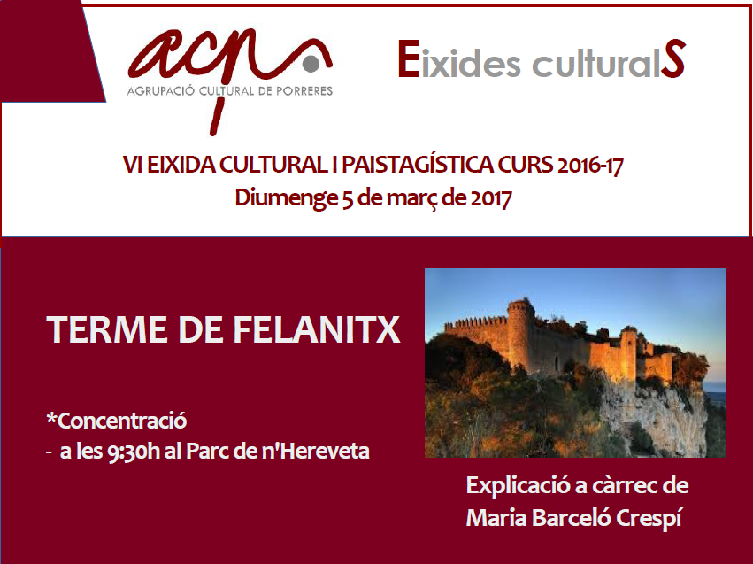 VI Exida cultural i paisatgística: TERME DE FELANITX