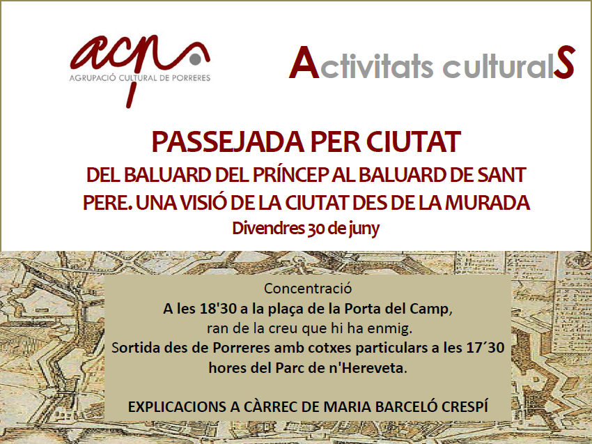 PASSEJADA PER CIUTAT, UNA VISIÓ DE LA CIUTAT DES DE LA MURADA