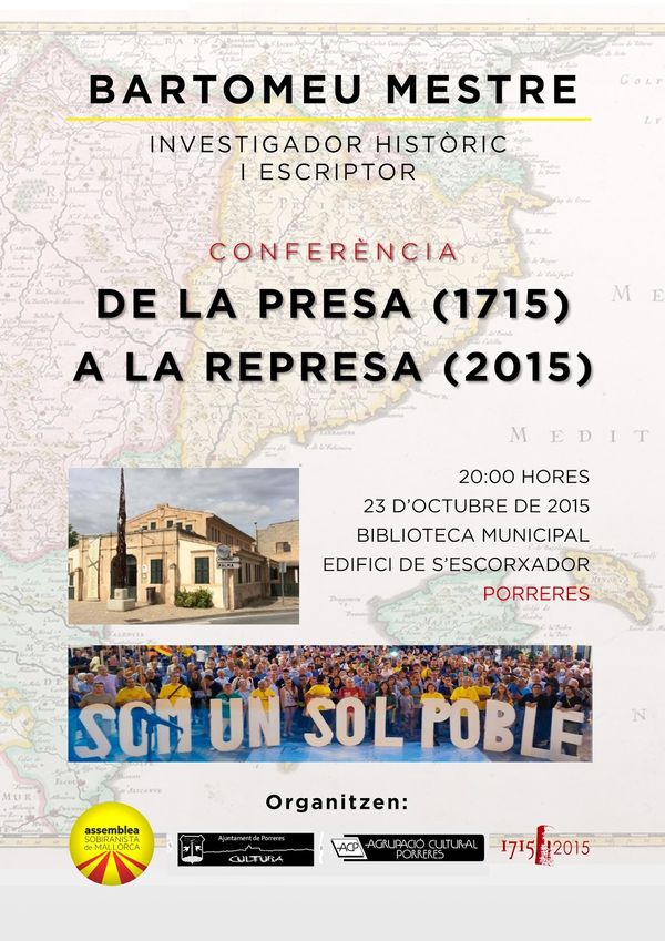 Actes tricentenari 1715-2015. Conferència Bartomeu Mestre: De la presa (1715) a la represa (2015)
