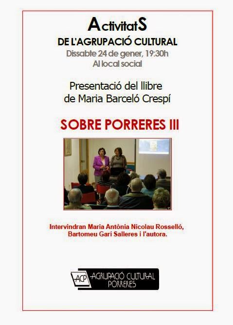 Presentació del llibre SOBRE PORRERES III
