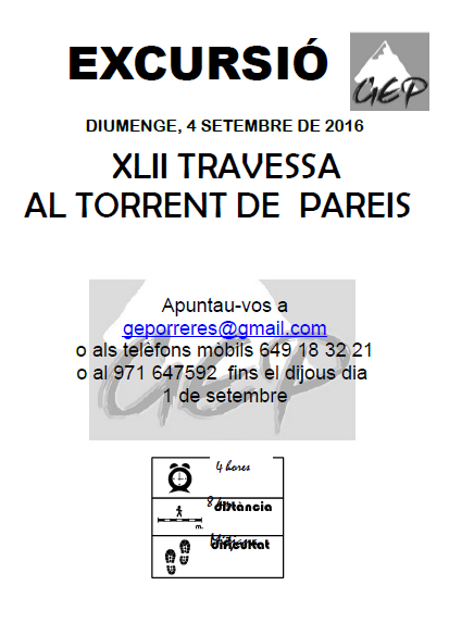 XLII TRAVESSA AL TORRENT DE PAREIS