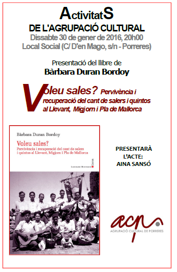 PRESENTACIÓ DEL LLIBRE: VOLEU SALES?... DE BÀRBARA DURAN