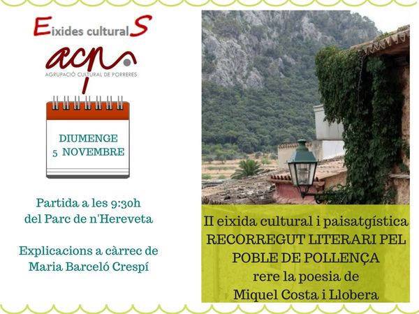 RECORREGUT LITERARI PEL POBLE DE POLLENÇA