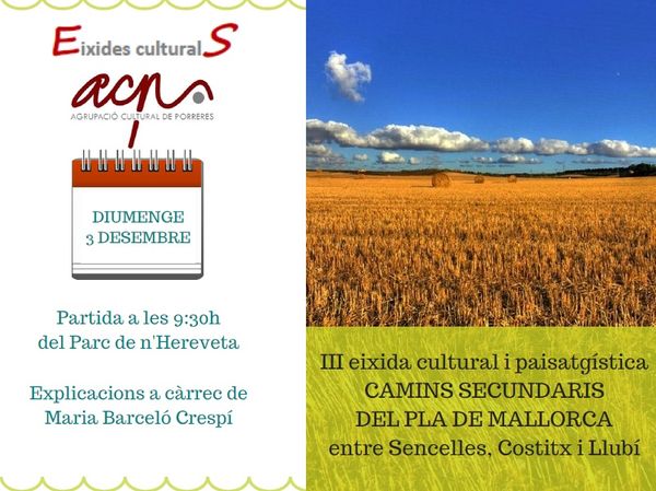 EIXIDA PELS CAMINS SECUNDARIS DEL PLA DE MALLORCA