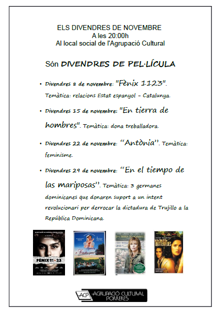 Divendres de cinema a l'Agrupació