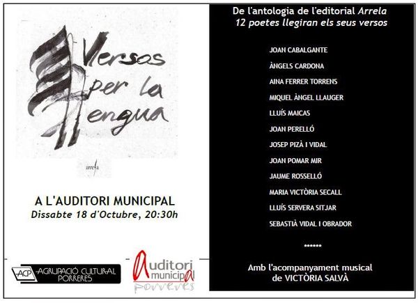Versos per la llengua a l'Auditori Municipal