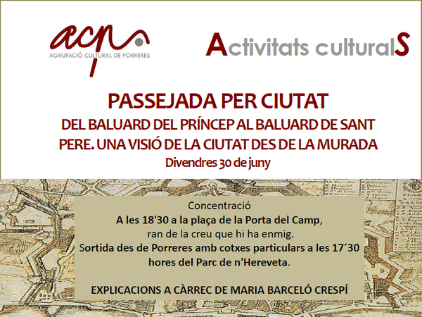 PASSEJADA PER CIUTAT, UNA VISIÓ DE LA CIUTAT DES DE LA MURADA