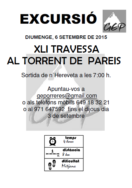 XVI travessa al Torrent de Pareis