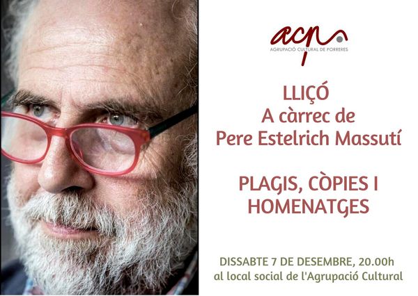 LLIÇÓ A CÀRREC DE PERE ESTELRICH MASSUTÍ