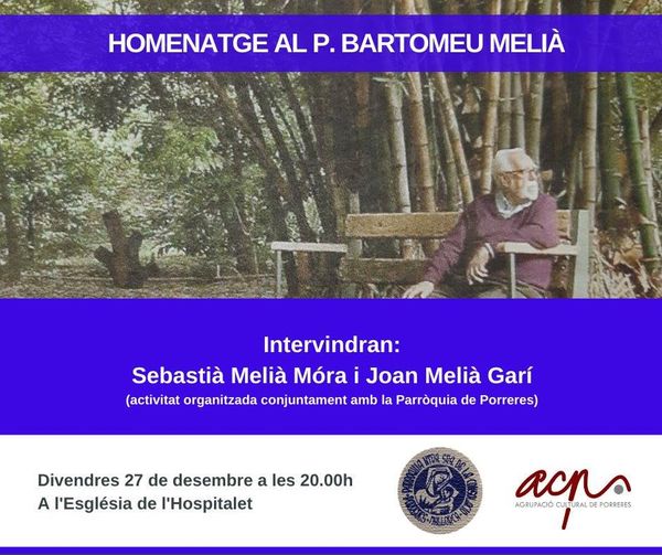 Homenatge al pare Bartomeu Melià