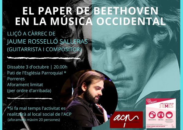 CICLE DE LLIÇONS 2020-21: EL PAPER DE BEETHOVEN EN LA MÚSICA OCCIDENTAL