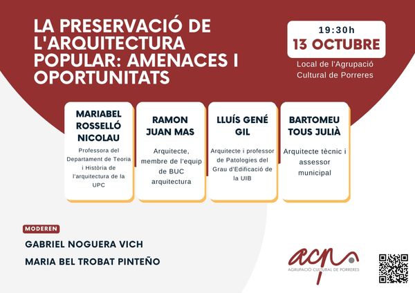 Taula rodona: "La preservació de l'arquitectura popular: amenaces i oportunitats"