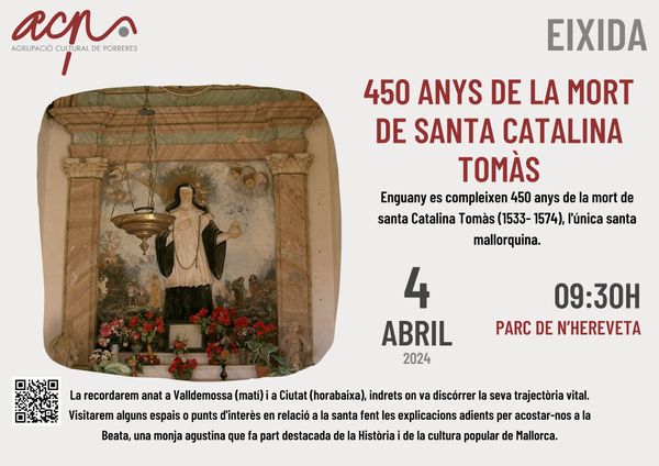 450 anys de la mort de santa Catalina Tomàs