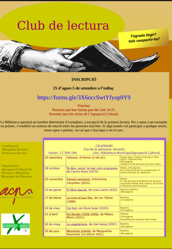 Torna el CLUB DE LECTURA!