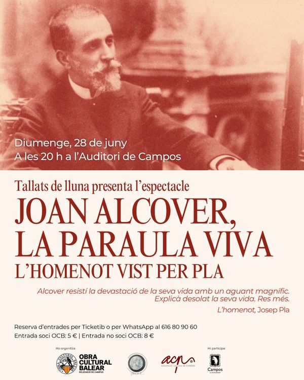 Joan Alcover, la paraula viva. L'homenot vist per Pla